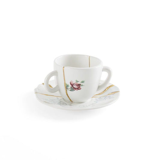 Kintsugi Coffee cup with saucer 01