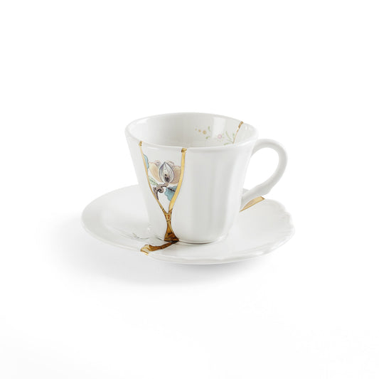 Kintsugi Coffee cup with saucer 03