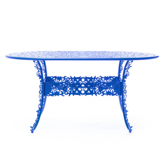 Industry Collection ALUMINIUM OVAL TABLE - SKY BLUE