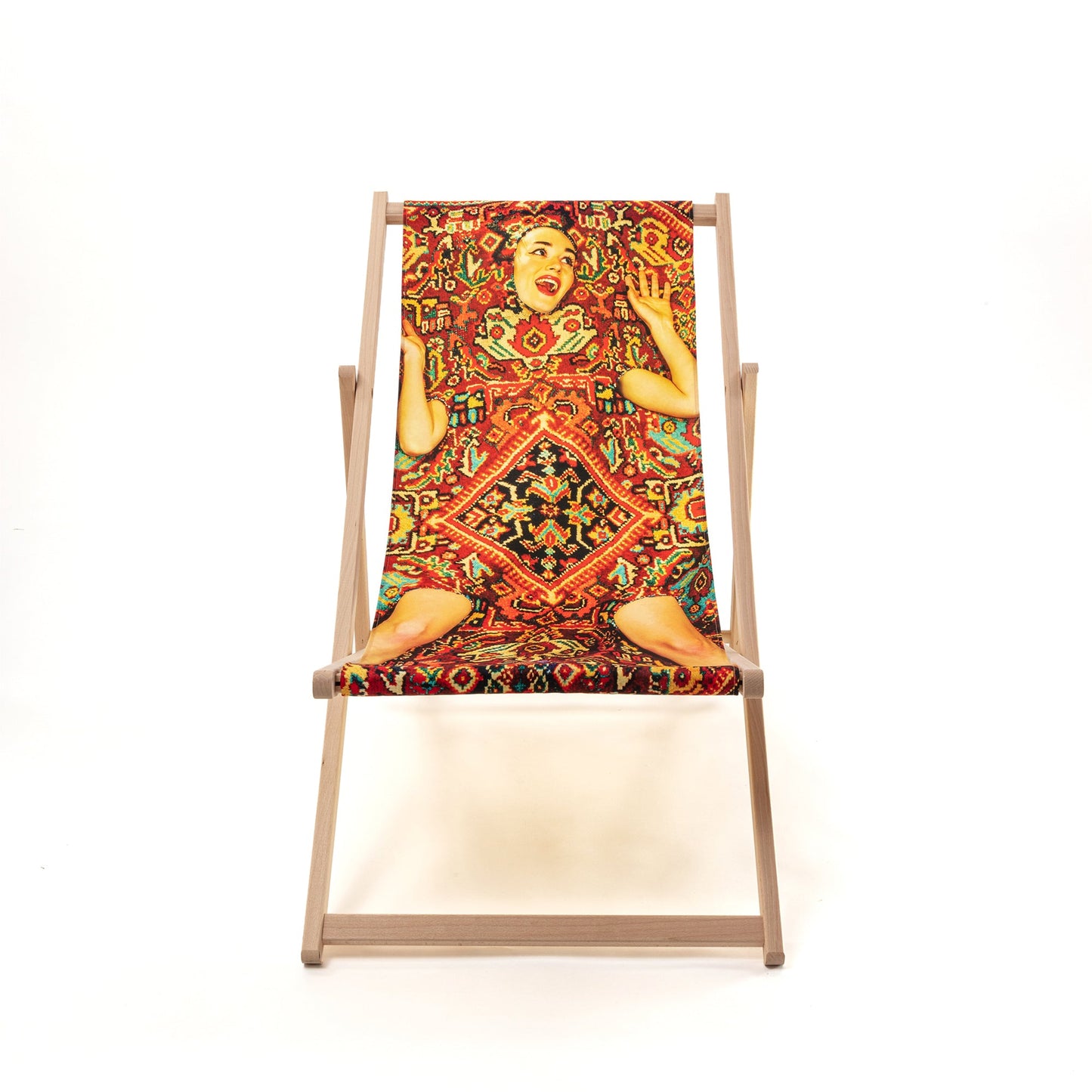 Deck Chair Lady On Carpet