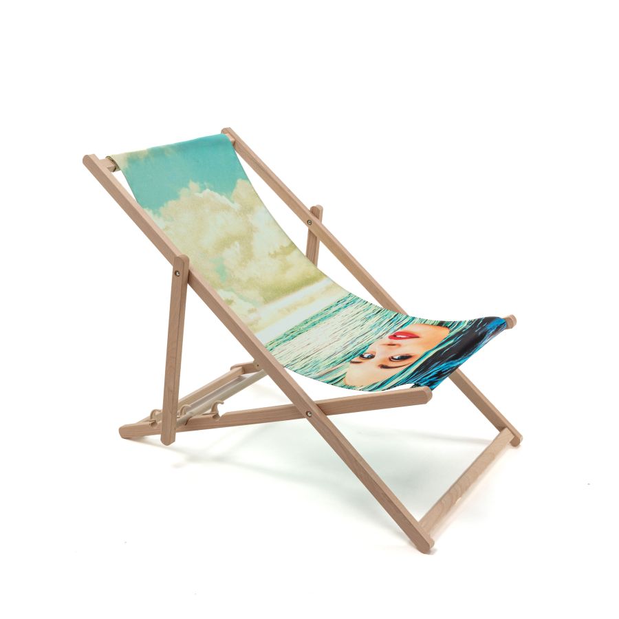 Deck Chair Girl in the Sea