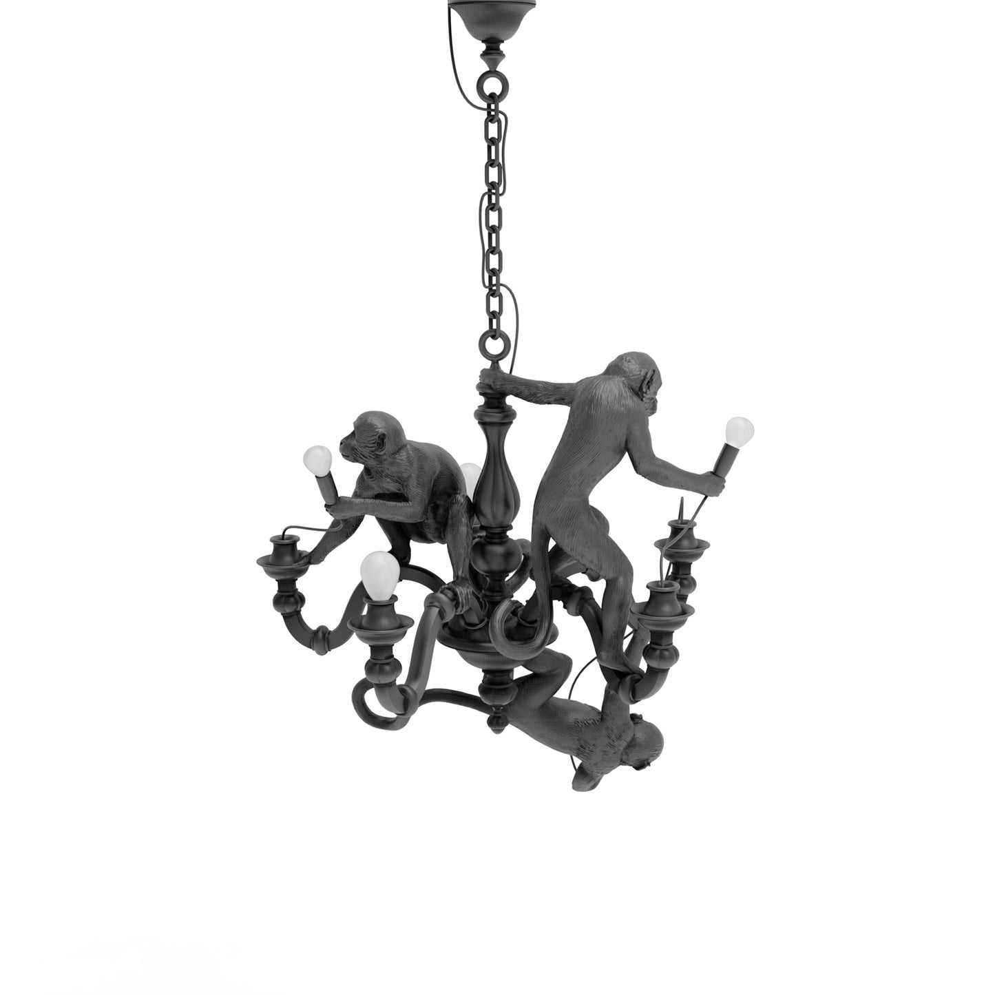 Monkey Chandelier Black