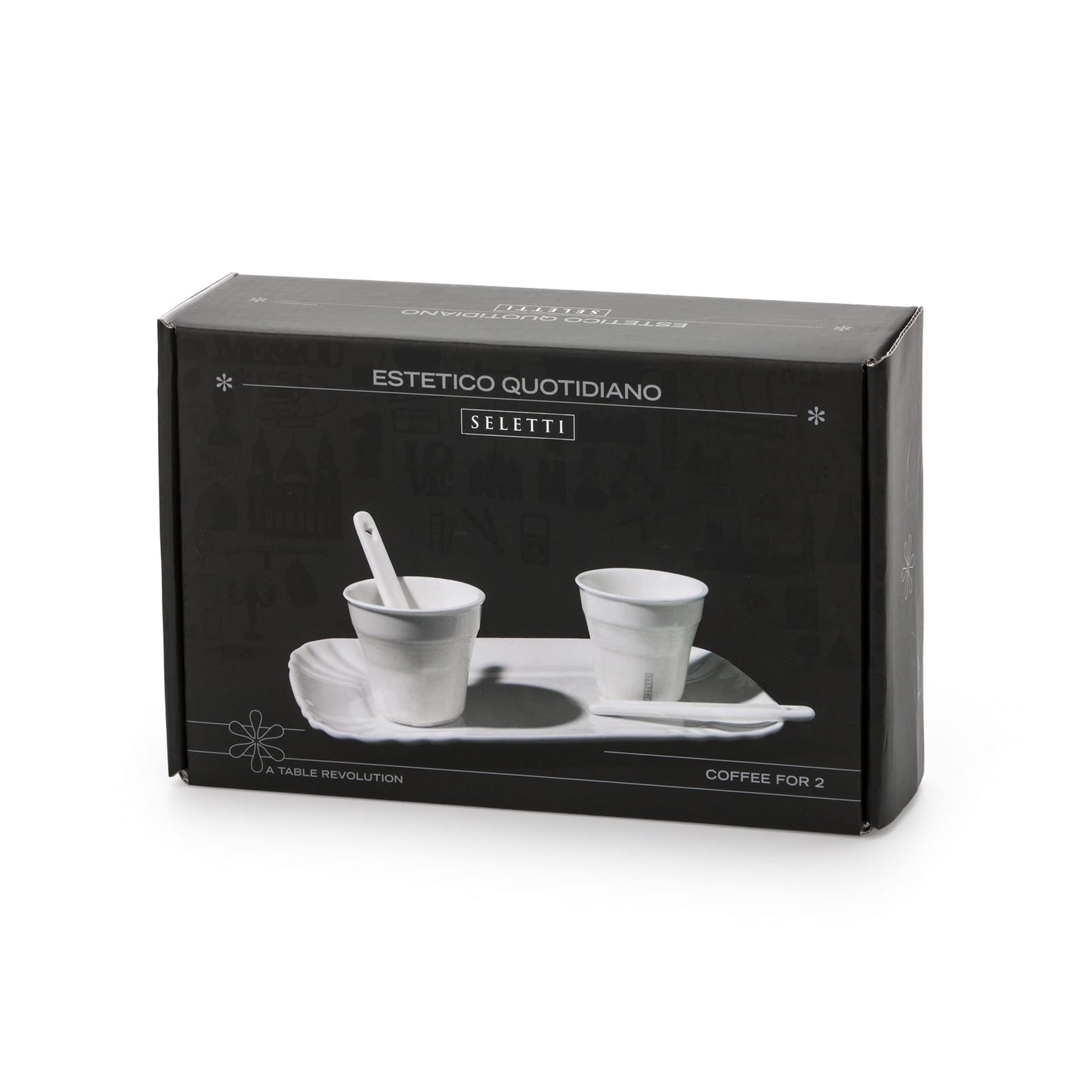 Estetico Quotidiano Coffee Set 2 Cups + 1 Tray