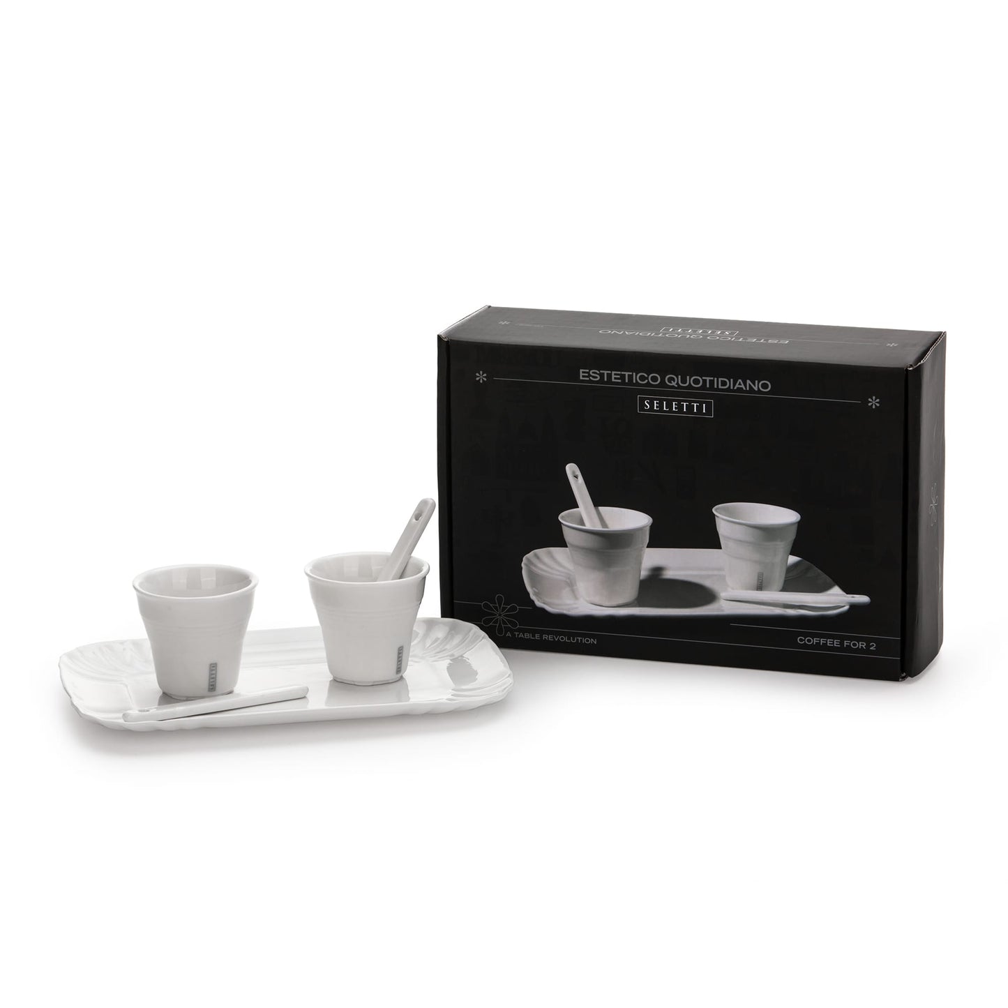 Estetico Quotidiano Coffee Set 2 Cups + 1 Tray