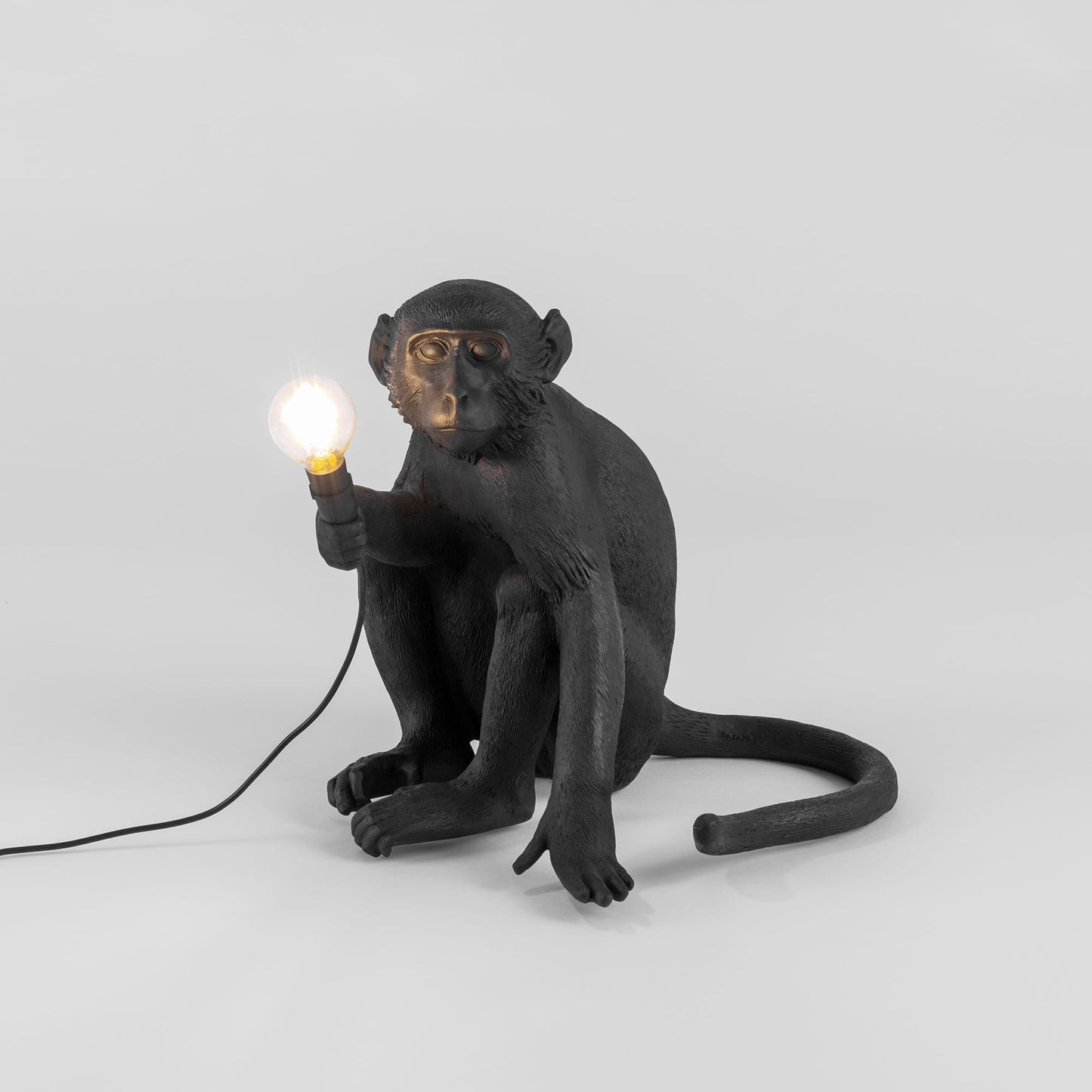 The Monkey Lamp Black Sitting Version