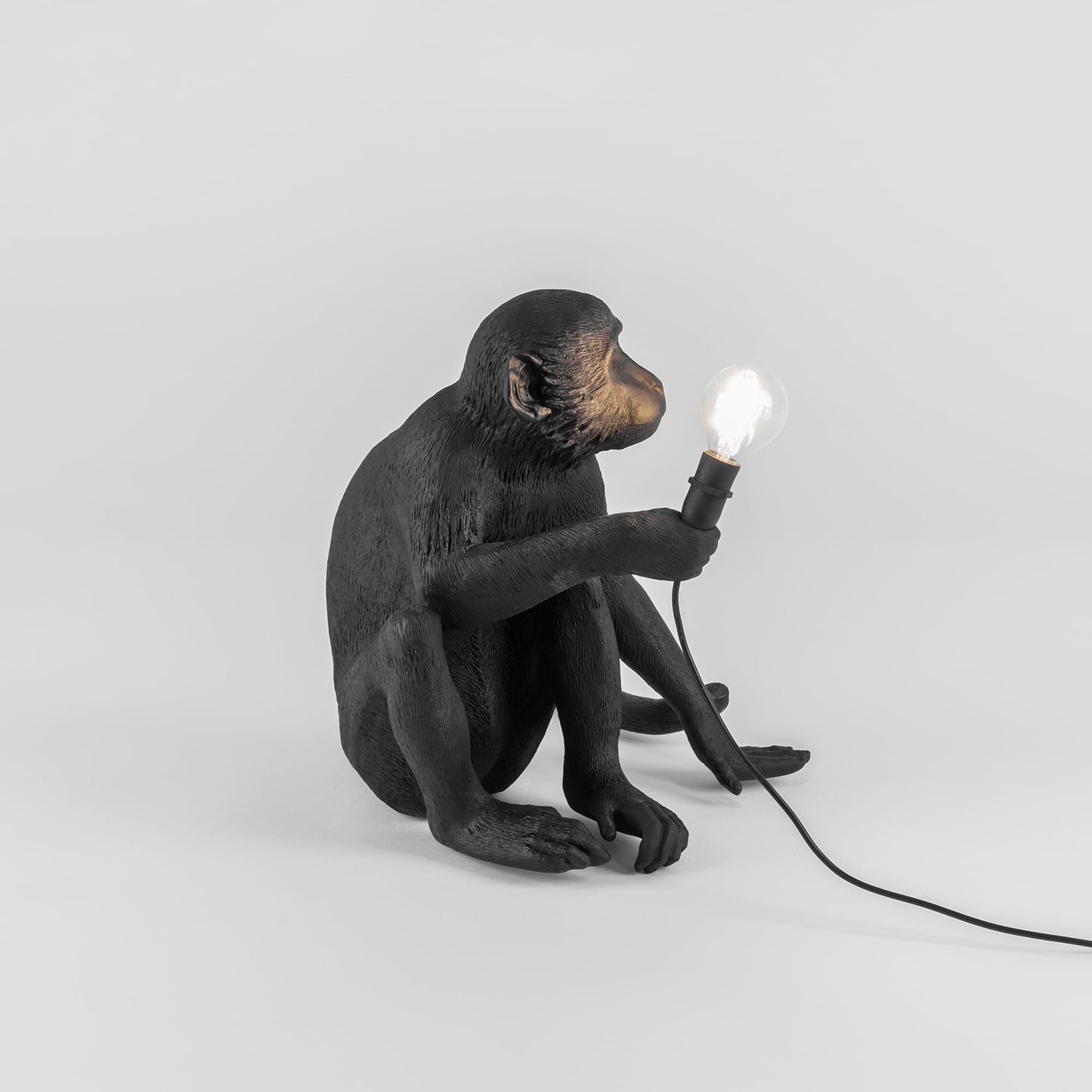 The Monkey Lamp Black Sitting Version