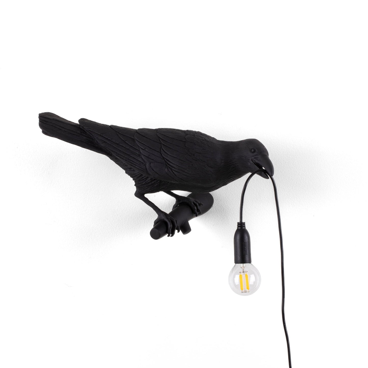 Bird Lamp Black Looking Right