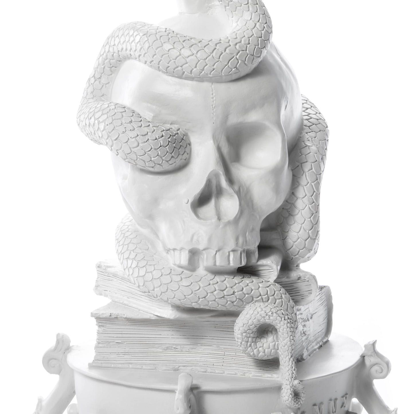 Giant Burlesque Skull White