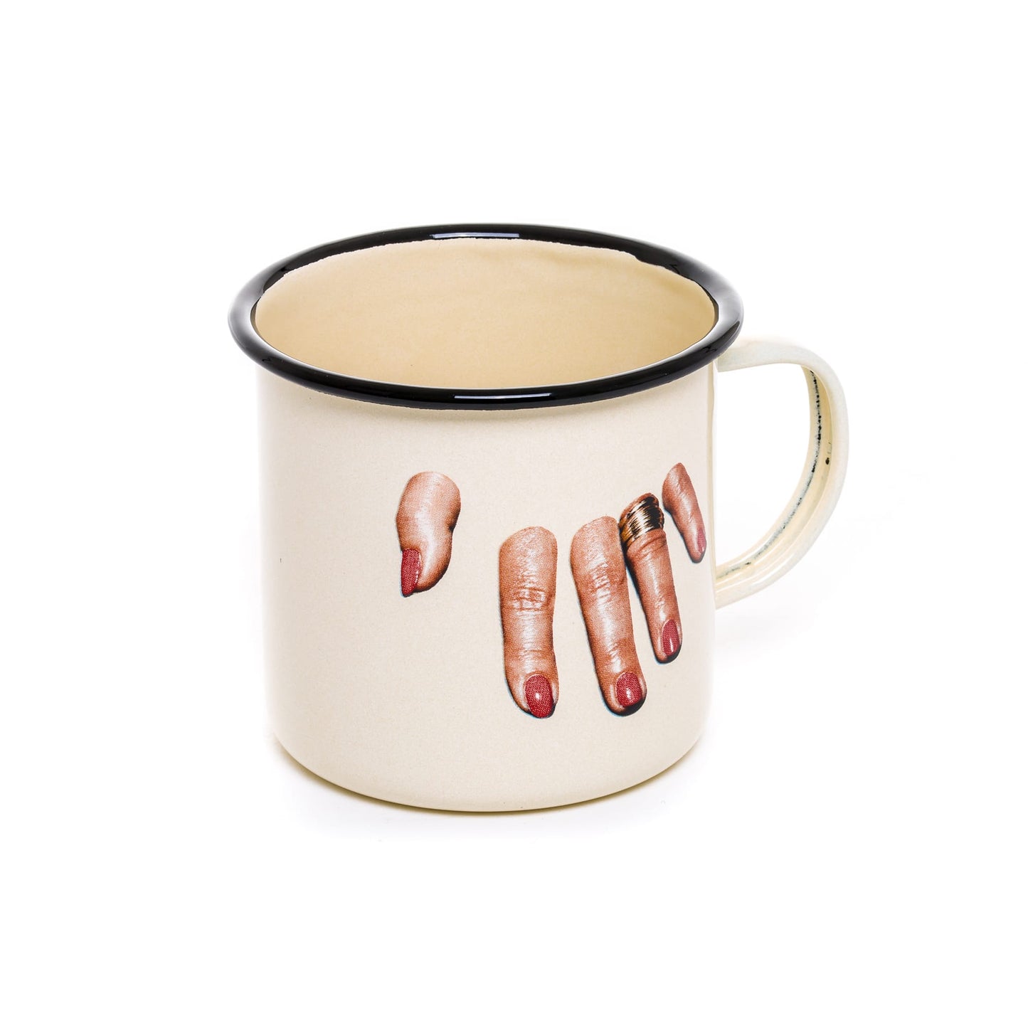 Enamel Mug Fingers