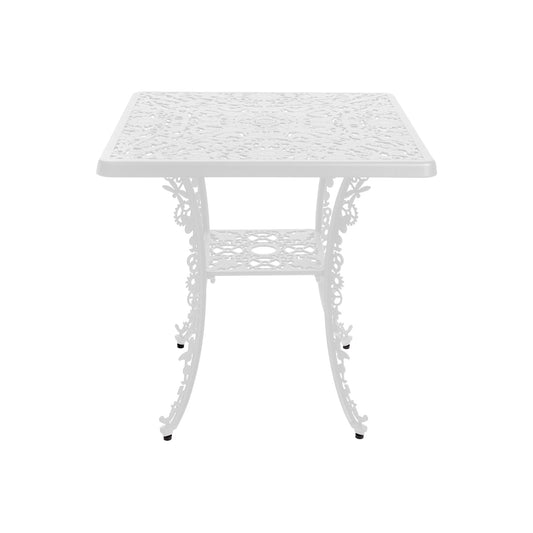 Industry Collection Aluminium Square Table White