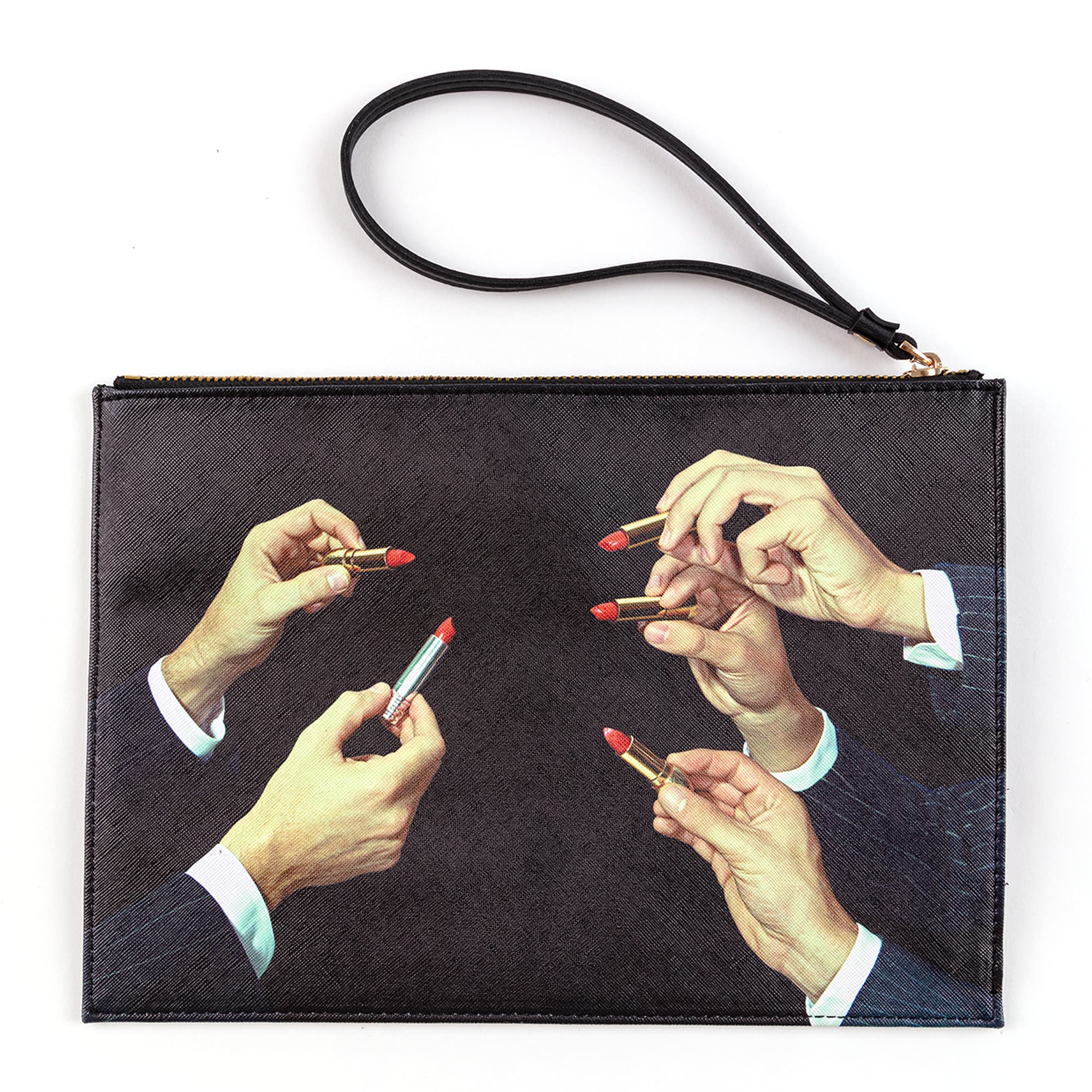 カードケース・名刺入れ SELETTI Seletti x Toiletpaper 'Lipstick' case Black Pouch Lipstick – SELETTI USA